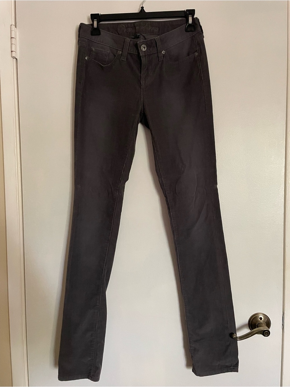 GAP Corduroy Premium Skinny Pants in Olive Gray